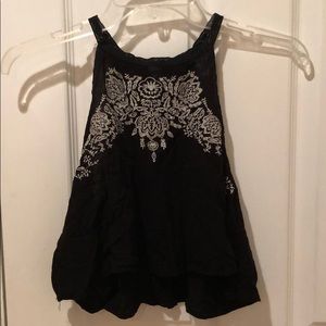 Embroidered crop top